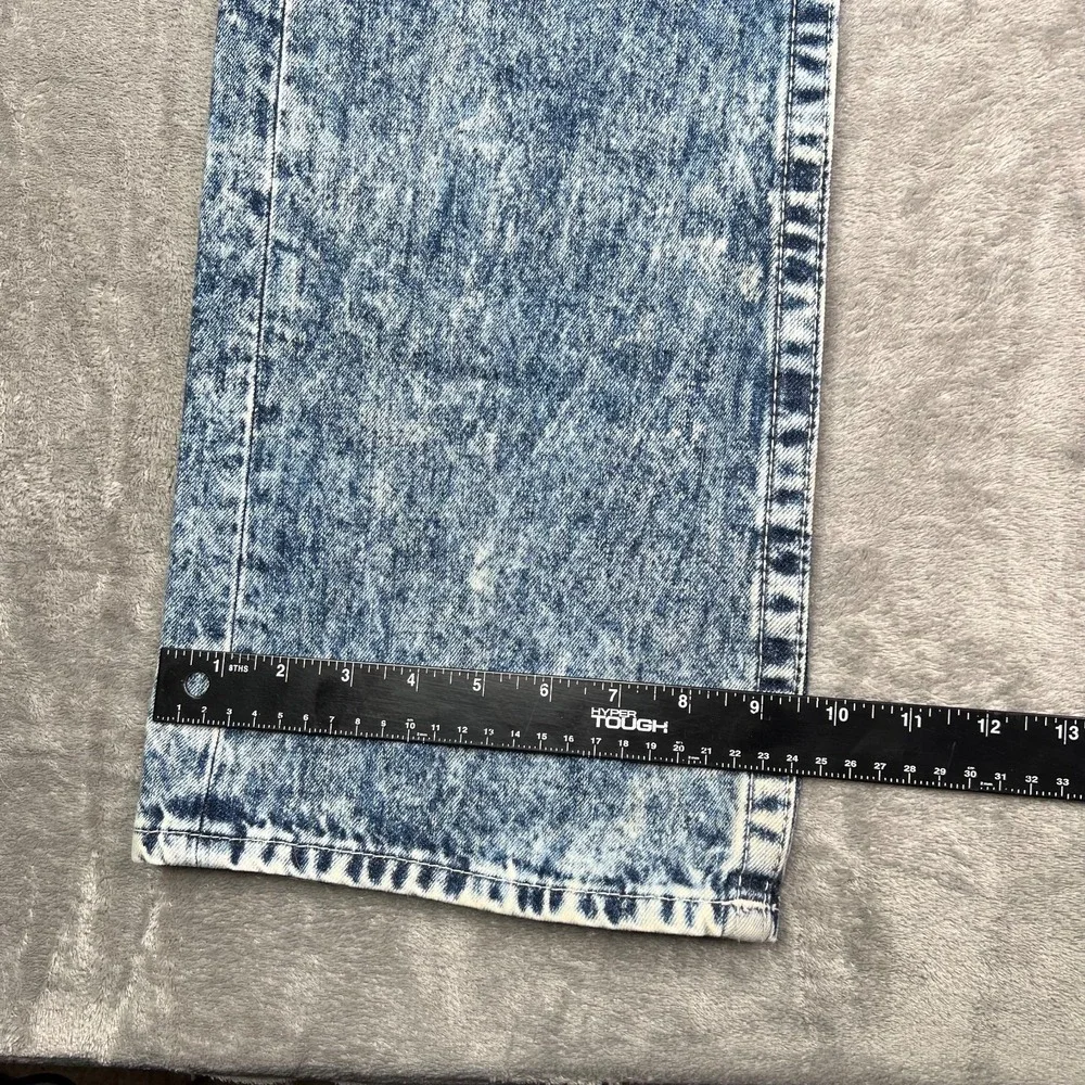 True Religion‎ Jeans Mens 37x34 Blue Acid Wash Straight Flap Pockets Grunge Y2K